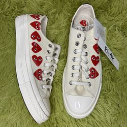 Converse Chuck Taylor Low x CDG Comme Des Garcons PLAY Sizes 8.5-9