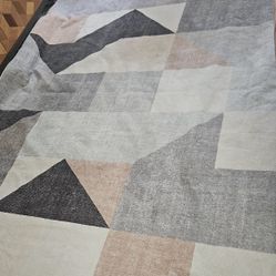 8x10 RUG  Machine Washable Rug Soft Non Slip Non Shedding Area Rug - Grey Brown