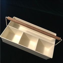 Hearth & Hand Beige Metal Organizer Caddy