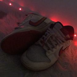 Low top SB dunks red gumdrop bottoms