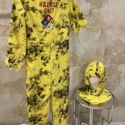 Hazard Toxic Hazmat Kids Halloween Costume New Size 10/12