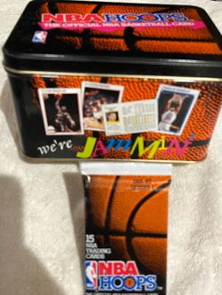 91-92 NBA HOOPS SERIES 1 (JORDAN) WAX PACK & LIMITED EDITION 91-92 NBA HOOPS TIN