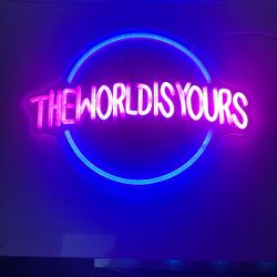 LED “the World Is Yours” Wall Decorate 