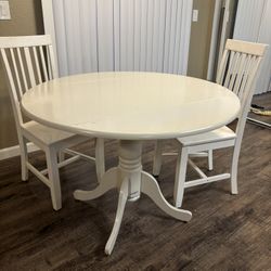 Wood Table & 2 Chairs 