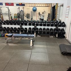 CAP Dumbbell Set 15–80 lbs with Dual Commercial Racks – Excellent Condition