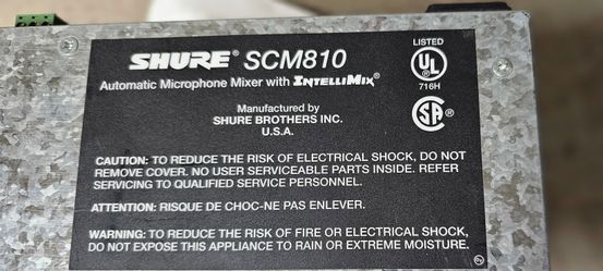 Shure SCM810 Auto Microphone Mixer