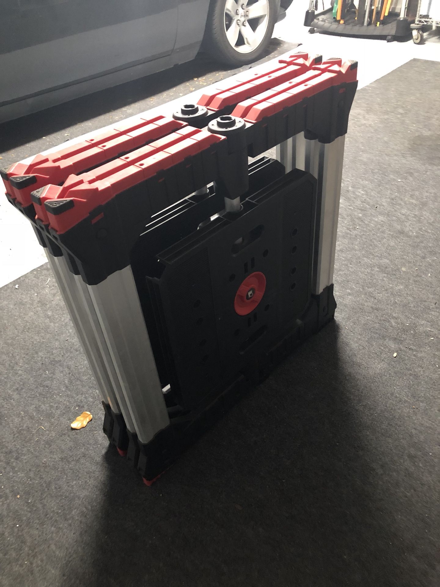 Pair of Husky Xhorse 2.5 Ft. Folding Workbench Work Table for Garage