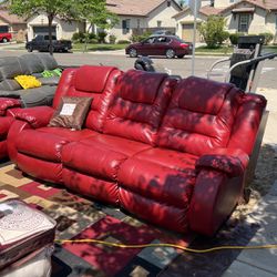 Red recliner sofa Set