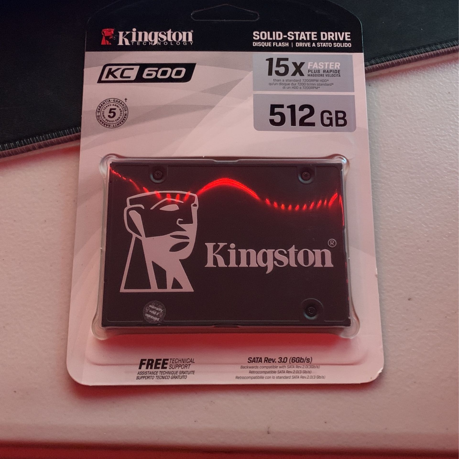 Kingston KC600 512GB 2.5 Inch SATA3 SSD - NEW