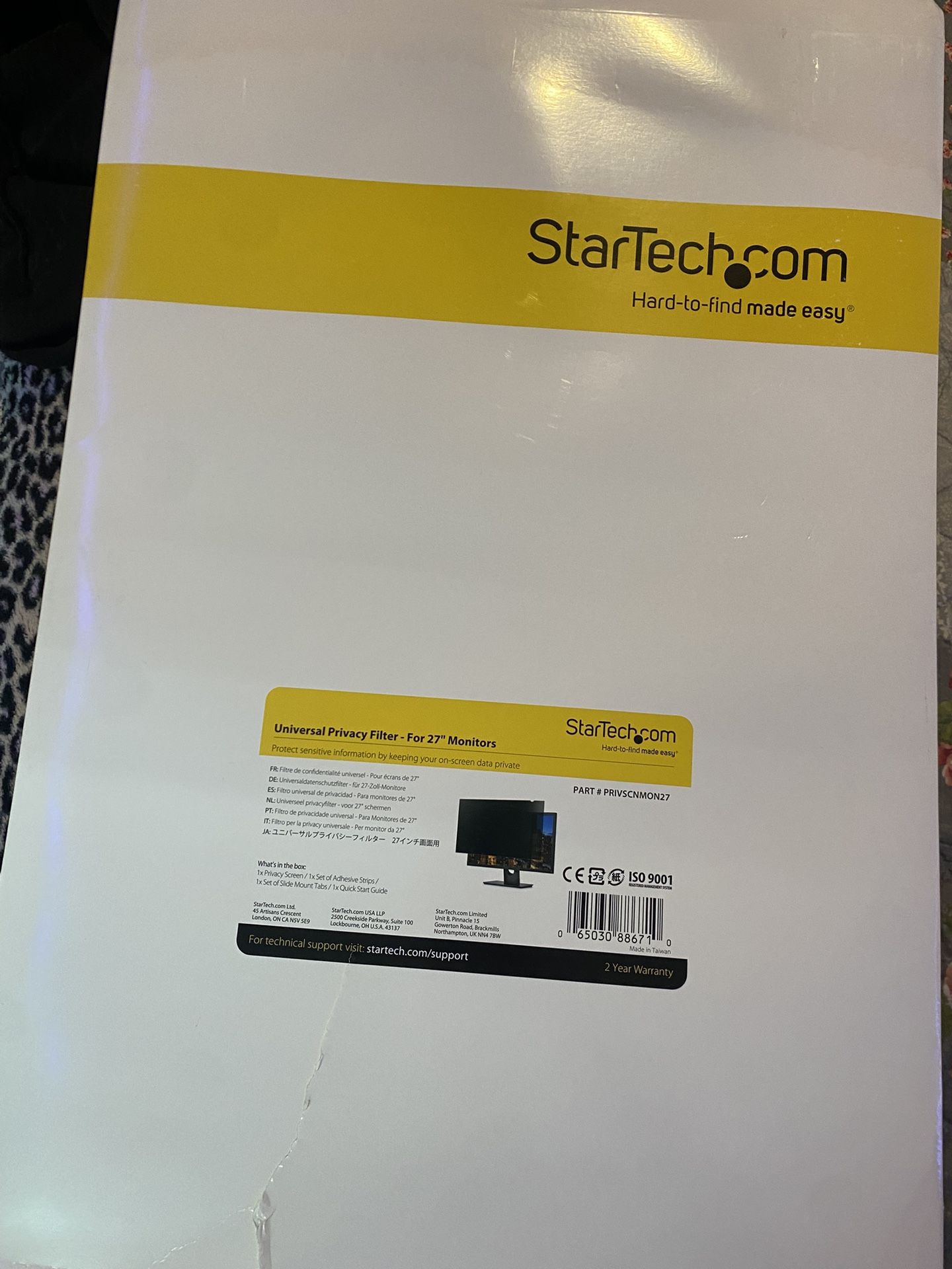 StarTech 27” Monitor Privacy Screen (Brand New)
