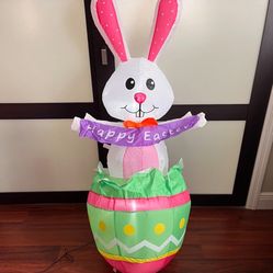 New Easter Bunny Inflatable , 4 Ft 