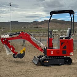 ORANGE MINI EXCAVATOR