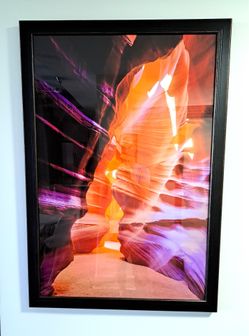 Large, Wood-Framed Photographic Print - Arizona, Page, Upper Antelope Slot Canyon