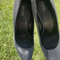 Micheal Kors Silver Heels Size 9