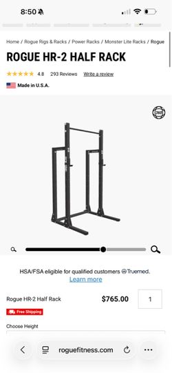 Rogue Fitness Monster Lite HR-2 Half Rack