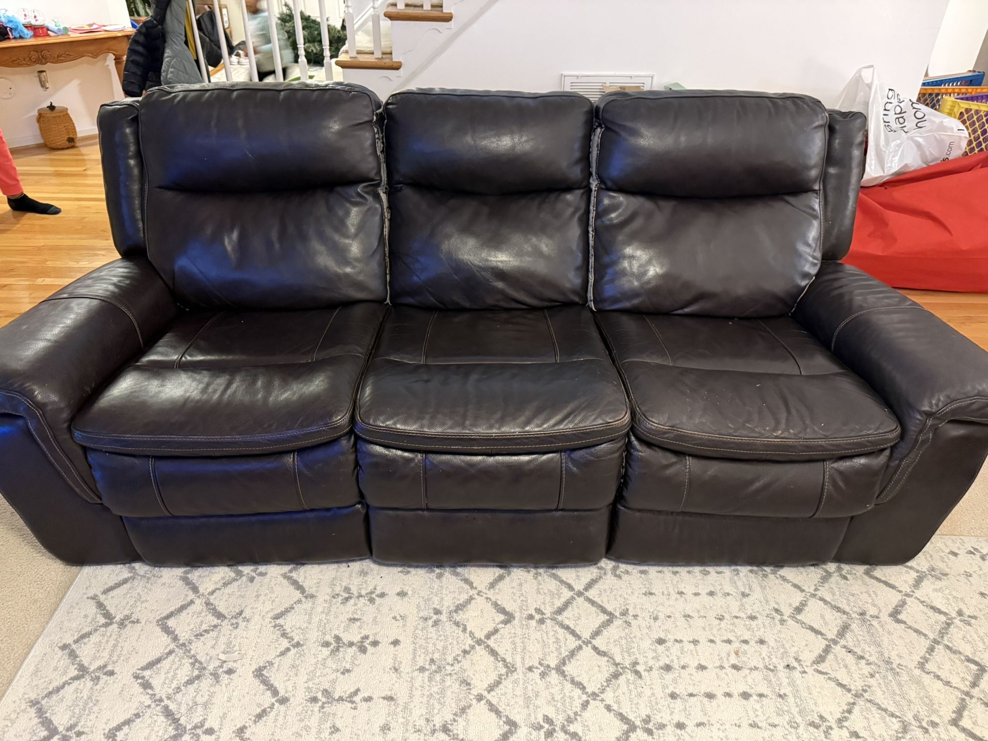 Leather Sofa + Loveseat Set