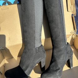 Liz Claiborne LC Singer Knee High Boots Shoes Black Size 10 Medium 100-7593