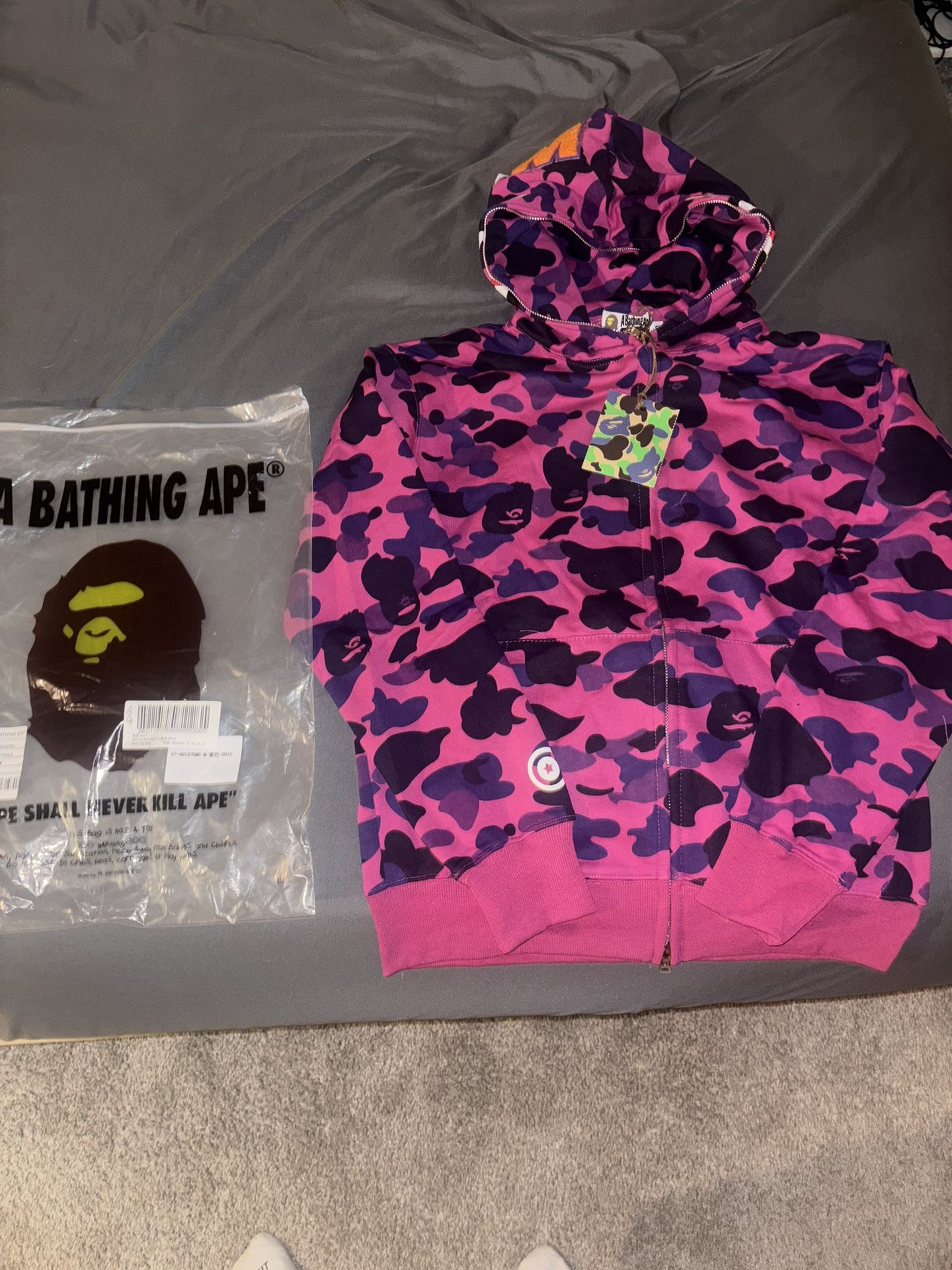 Purple Camo Shark Bape Jacket