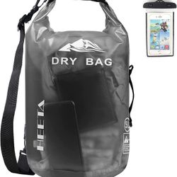 HEETA Waterproof Dry Bag for Women Men, 5L/10L/20L/30L/40L Roll Top Lightweight Dry Storage Bag Backpack

