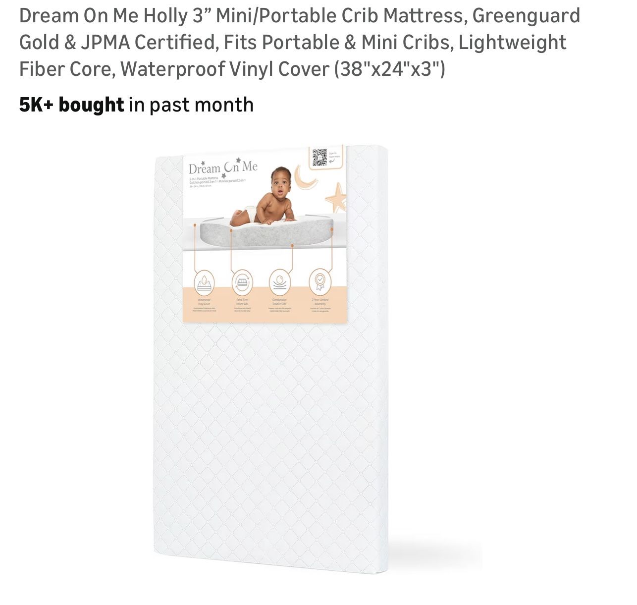 Baby Crib Mattress In Perfect Condition