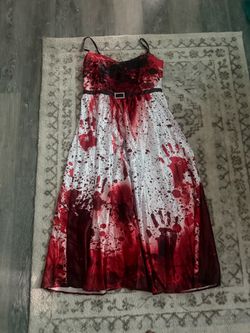 Bloody Prom Queen Halloween Costume Dress