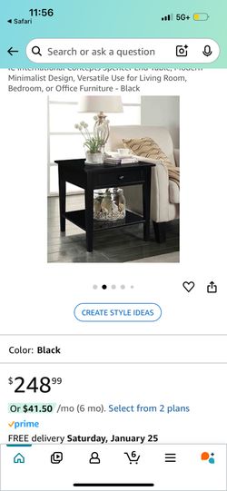 Black End Table 