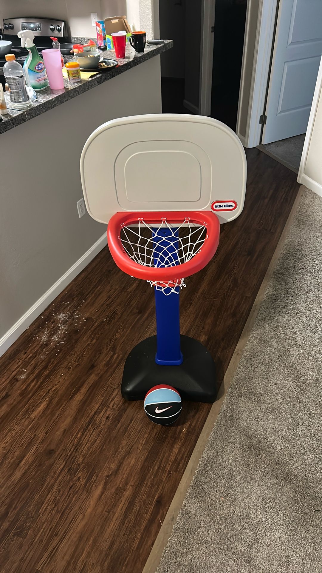 Fisher-Price hoop with Nike basketball