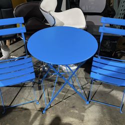 Bistro Table and Chairs Set, 3 Piece Outdoor/Indoor Folding Patio Bistro Sets