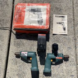 TWO Bosch Cordless Electric Drills