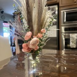 Boho Pampas Grass Centerpiece - Twinkle Lights