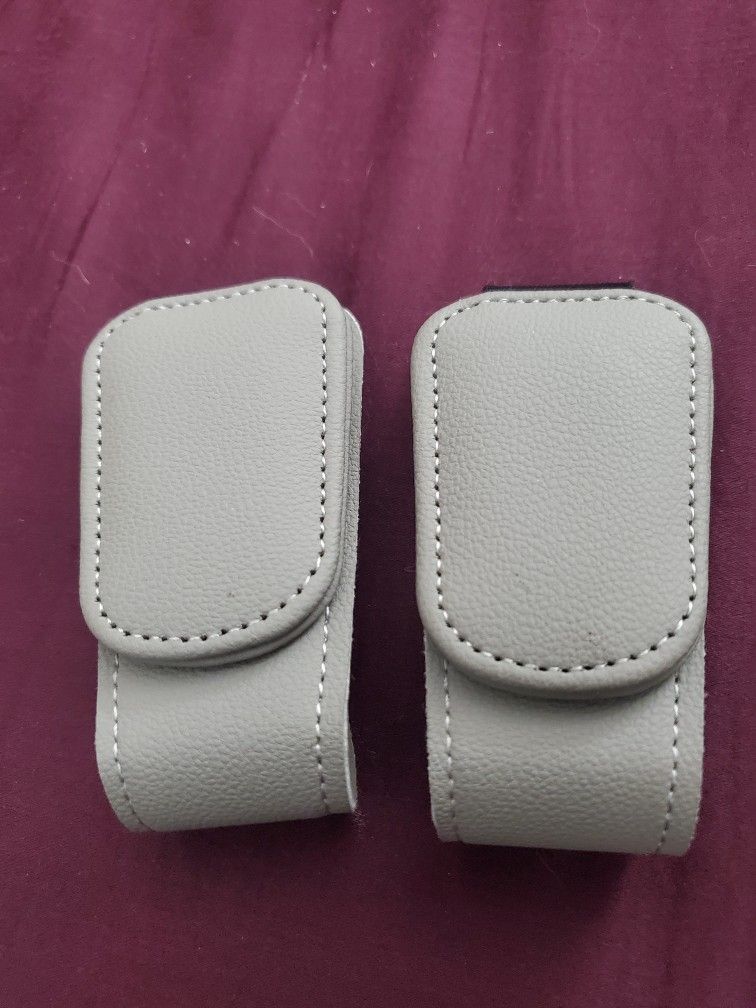 Sun Visor Eyeglass Holder Magnetic Clip Leather