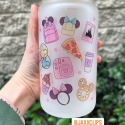 Disney Snacks Glass Cup