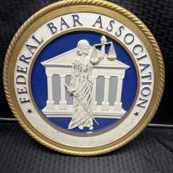 Federal Bar Association Blind Lady Justice Wall Plaque  