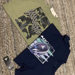 2 New Adidas Shirts Boys Size 18/20