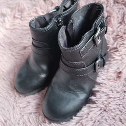 Kids Black Boots