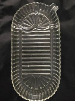 Vintage crystal snack plates