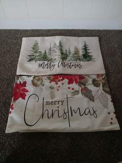 2 Farmhouse christmas pillowcases