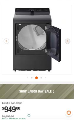 LG Front-Load Dryer in Matte Black