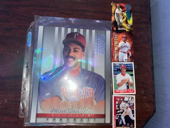 Juan González Baseball Card Lot w/ Large Donruss Studio Portrait Card