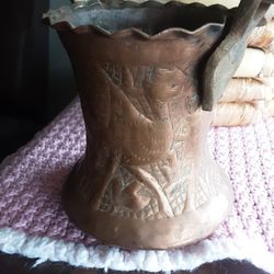 Vintage Persian Copper Bucket