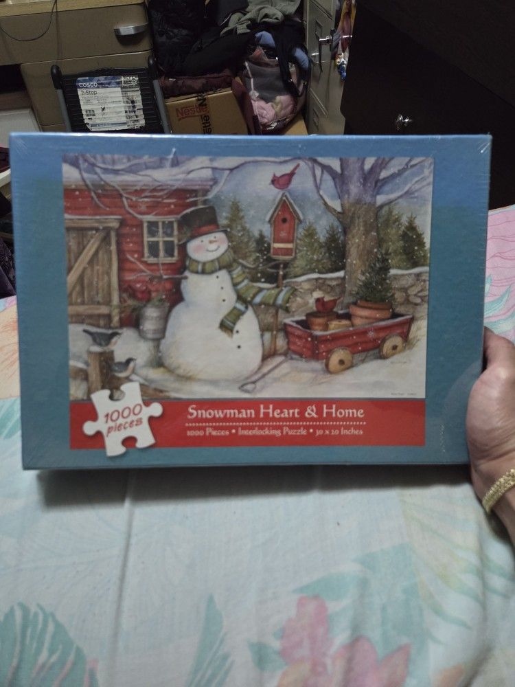 Snowman Heart & Home Puzzle