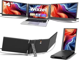 Brand new in box Laptop Screen Extender, 14" FHD 1080P Portable Laptop Monitor Auto-Adjust Width, Plug and Play Triple Screen, Dual Monitor for 13–17"
