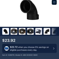 Charlotte Pipe 1-1/2in 90 Degree ABS Elbow (10 Pack)