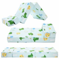 Kids Folding Sofa, Convertible Floor Mattress, Bed, Play Couch