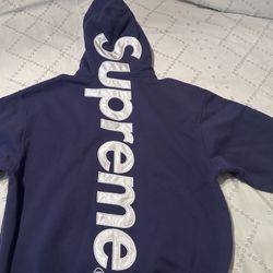 Supreme Satin Appliqué Hoodie (FW23) - Large