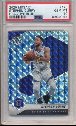 2020 Mosaic Reactive Blue #175 Stephen Curry PSA 10