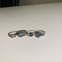 Vintage beatiful silver rings 925 Size 8