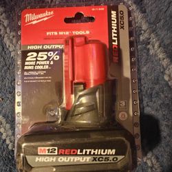 M12 12-Volt Lithium-lon XC High Output 5.0 Ah Battery  Pack 