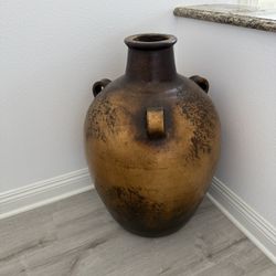 31 Inch Tall decorative  Gold Vase 