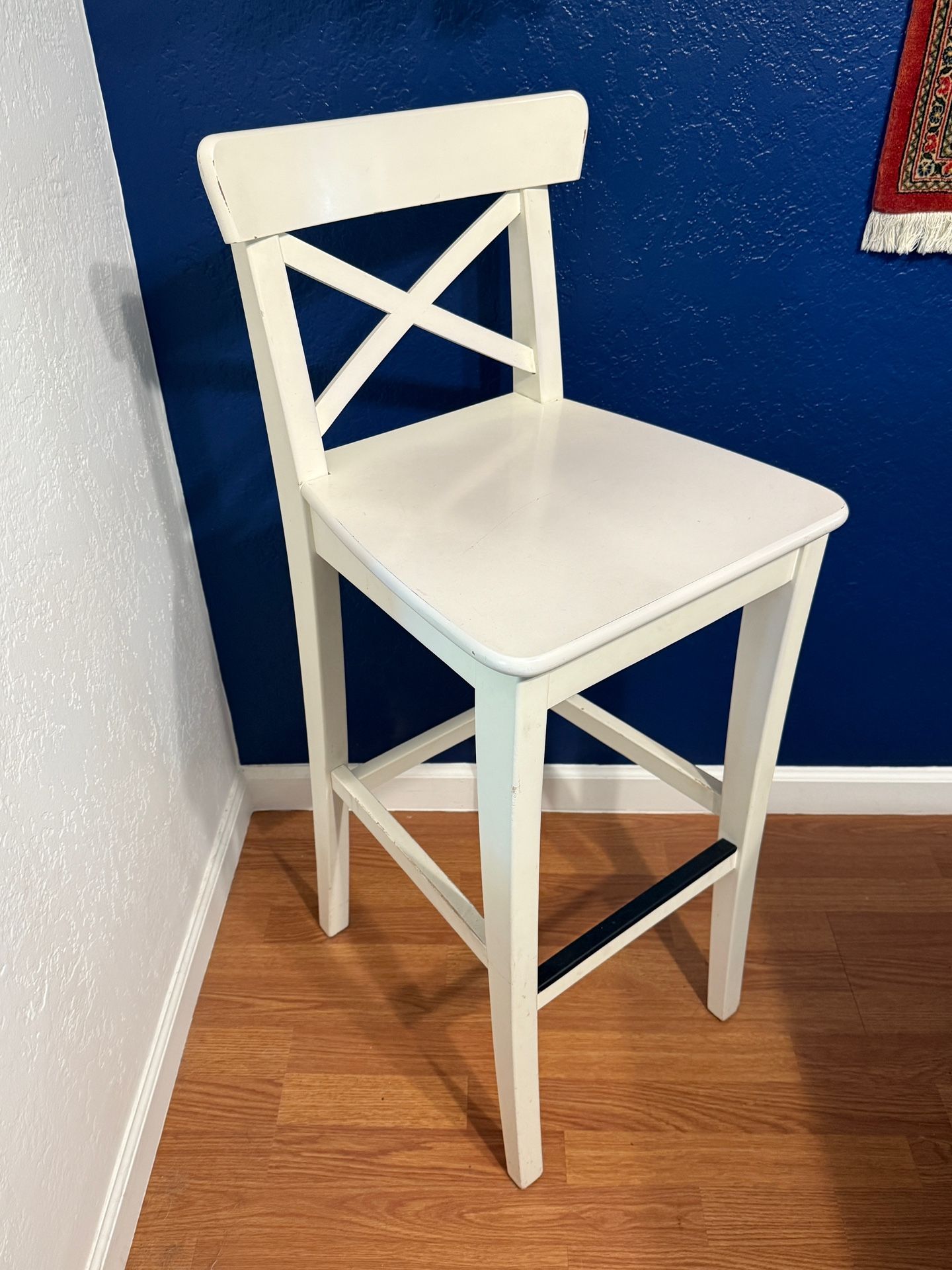 White Tall IKEA Barstool 